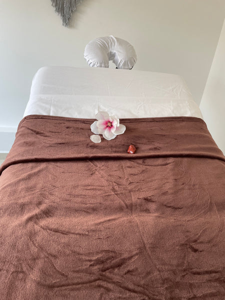 Frazadas para cama de masaje