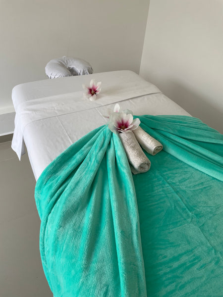 Frazadas para cama de masaje
