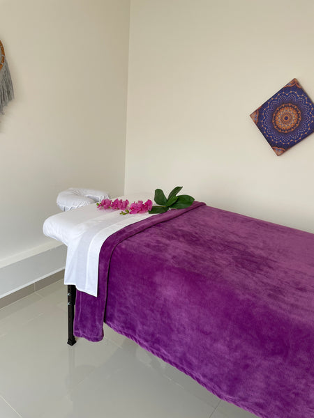 Frazadas para cama de masaje