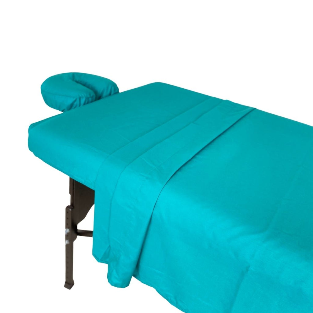 Juego de 20 sábanas desechables para mesa de masaje, sábanas de masaje  ajustables con fundas para reposacabezas de 82 x 35 pulgadas, fundas de  mesa de